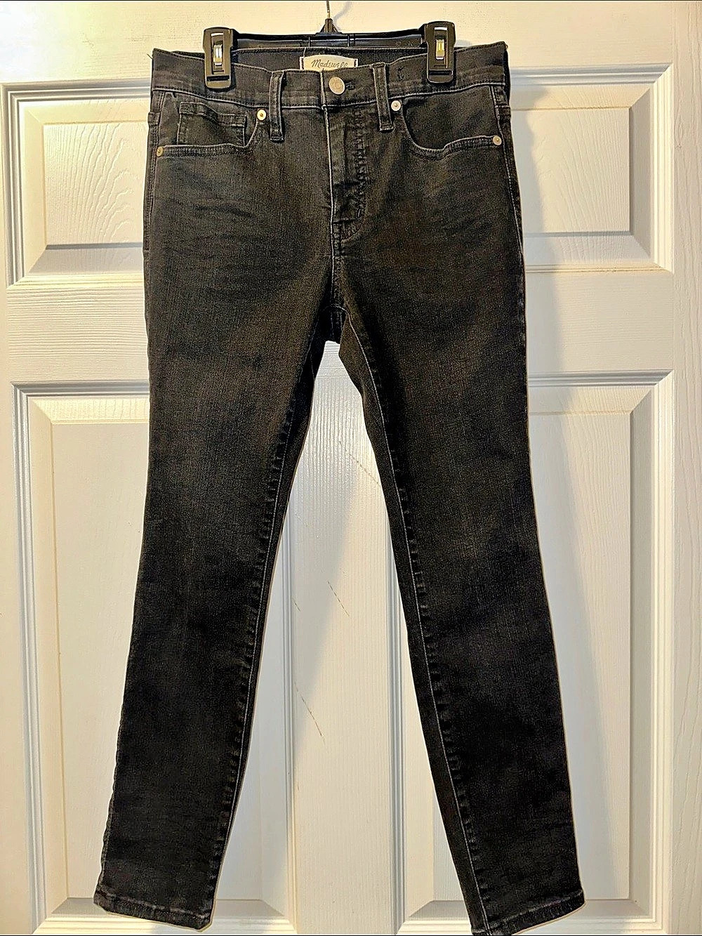 Women’s Madewell 9" High-Rise Skinny Jeans - Vintage Black Wash - Size 27P